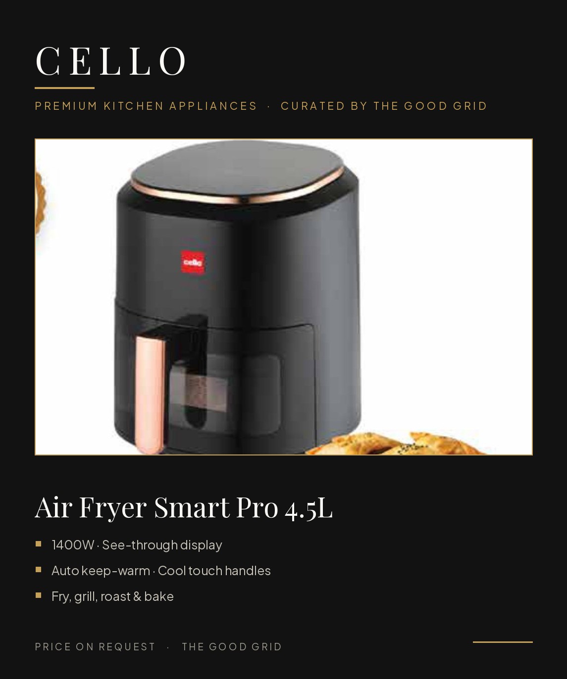 Cello Air Fryer Smart Pro 4.5L