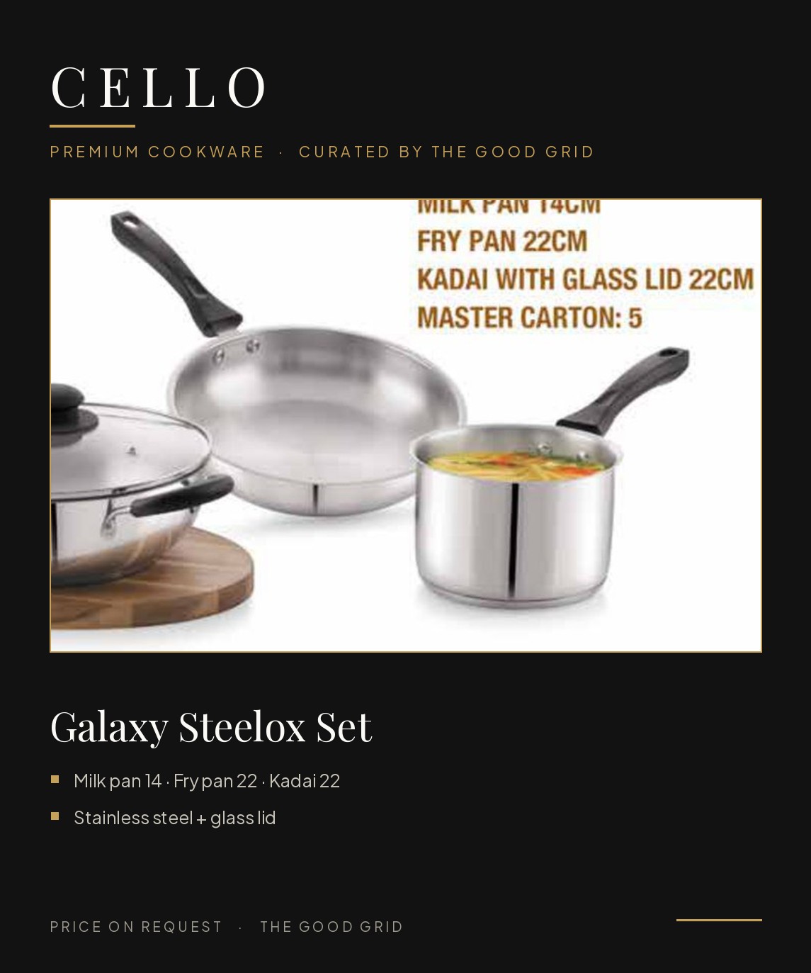 Cello Galaxy Steelox Set