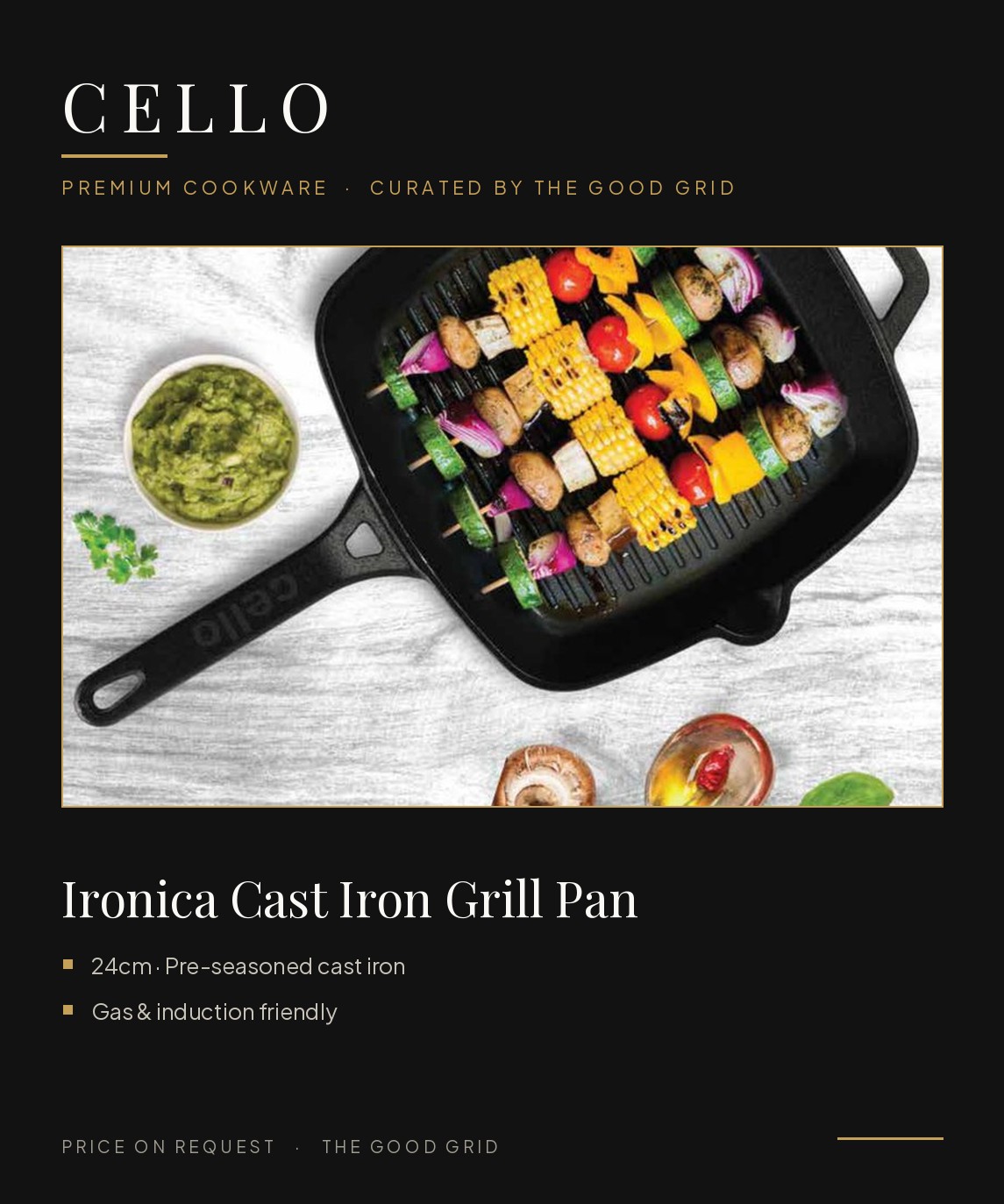 Cello Ironica Cast Iron Grill Pan