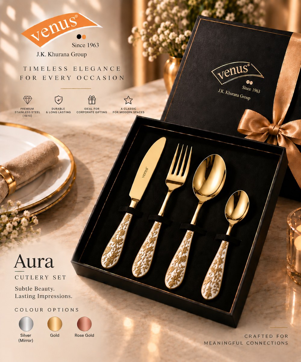 Venus Aura cutlery set in gift box