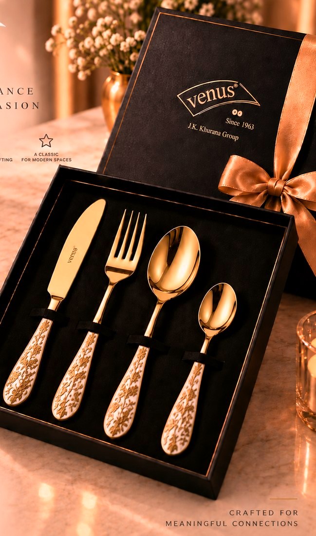 Venus Aura Cutlery Set — Rose Gold