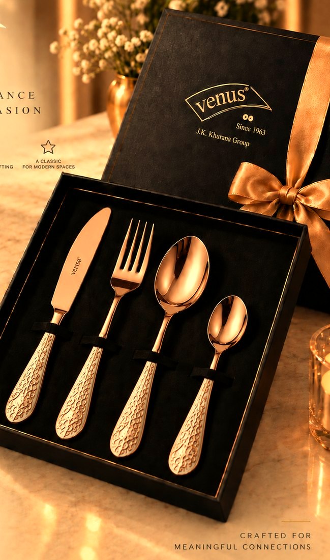 Venus Signature Cutlery Set — Gold