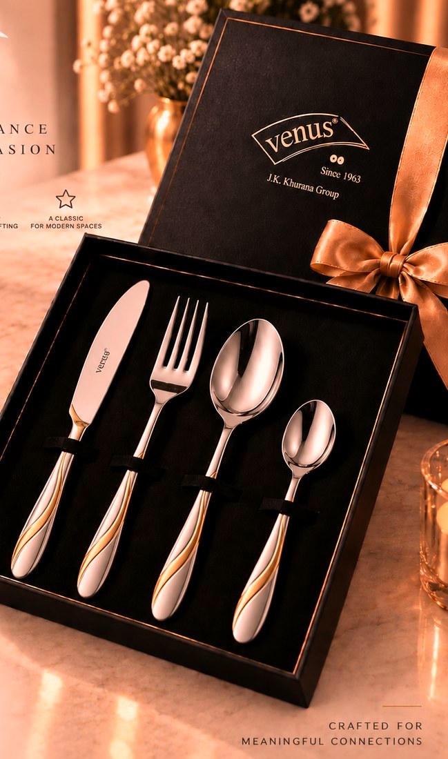Venus Zen Cutlery Set — Rose Gold
