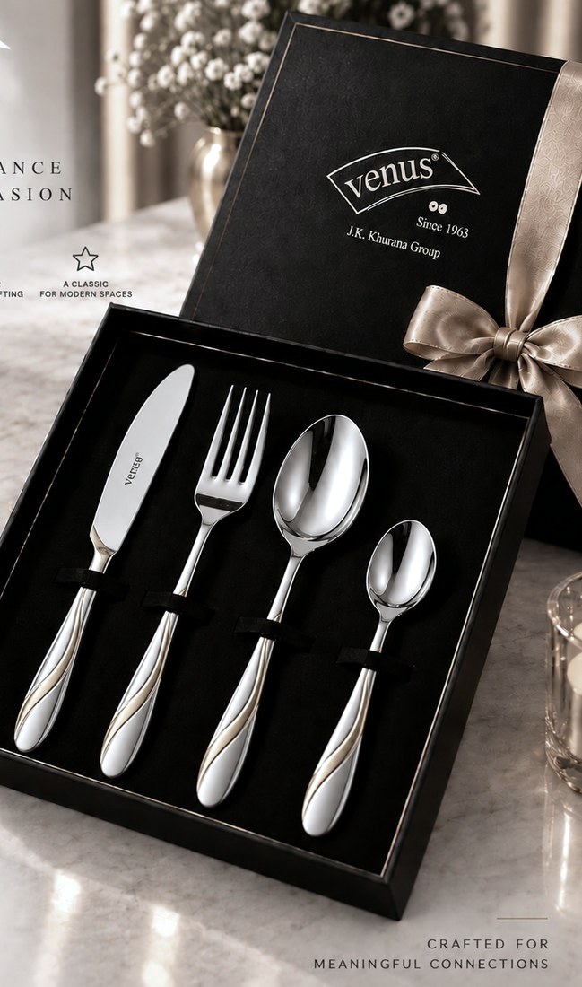 Venus Zen Cutlery Set — Silver (Mirror)